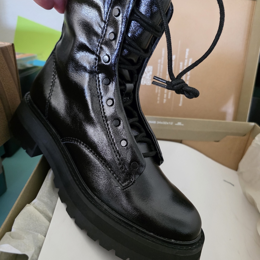 Dolce Vita Black Platform Combat Boots